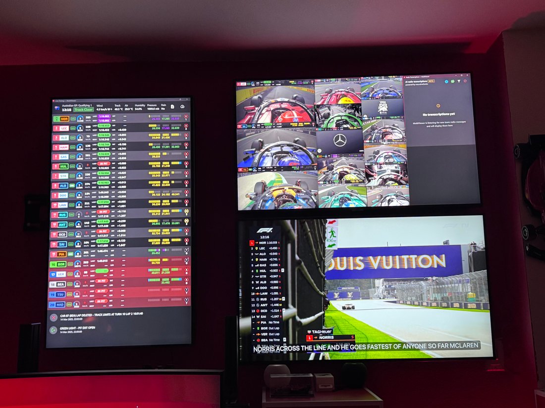 90 Day F1nancé's viewing setup