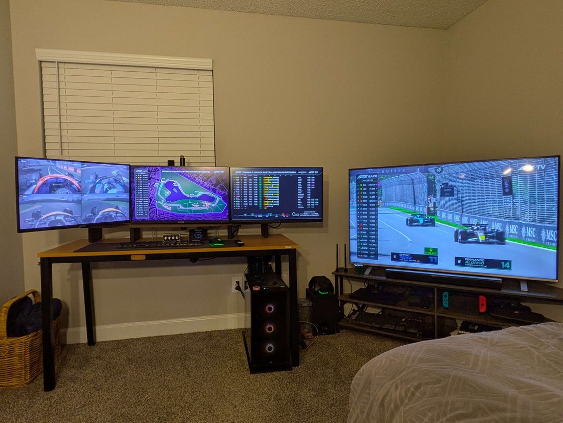 Blurple's viewing setup
