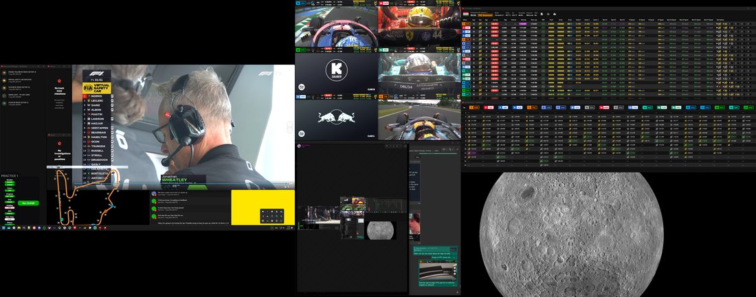 flip's viewing setup