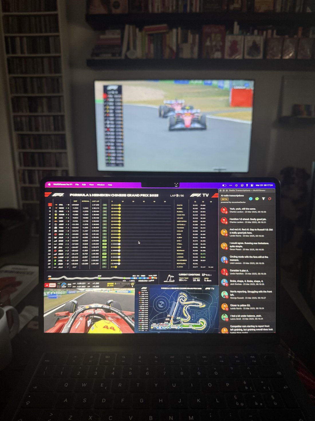 Jess's viewing setup