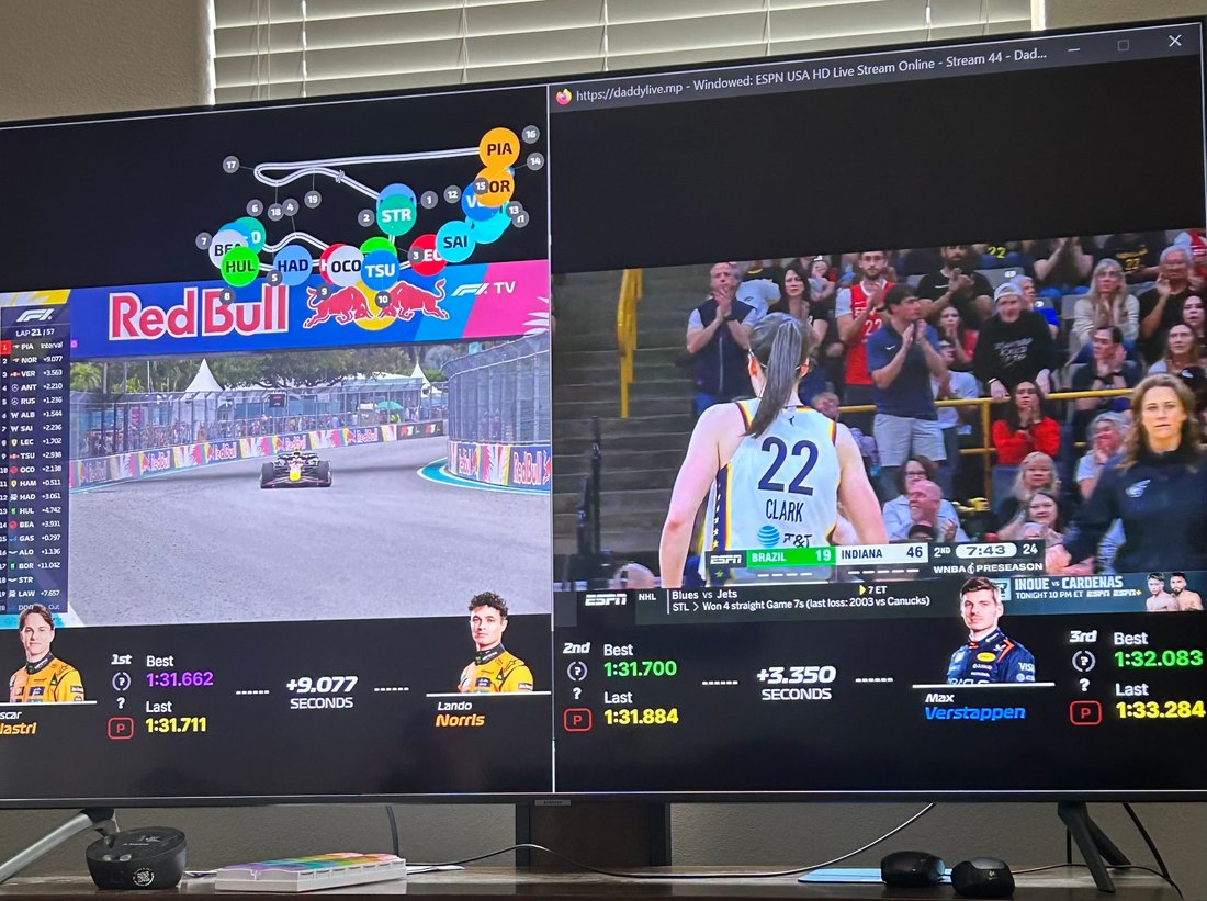 TheBaconCat's viewing setup